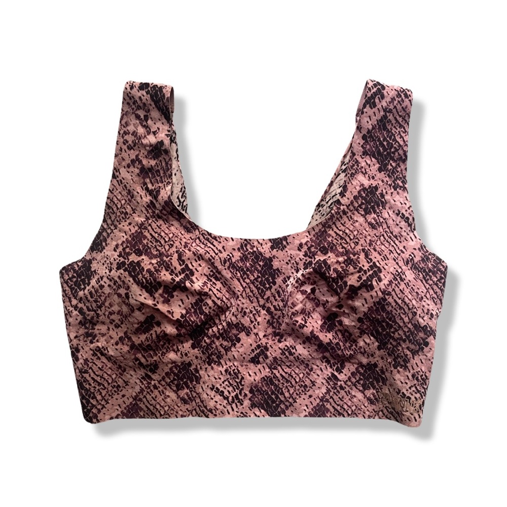 PINK Victoria’s Secret animal print, scoop-neck bralette (M)